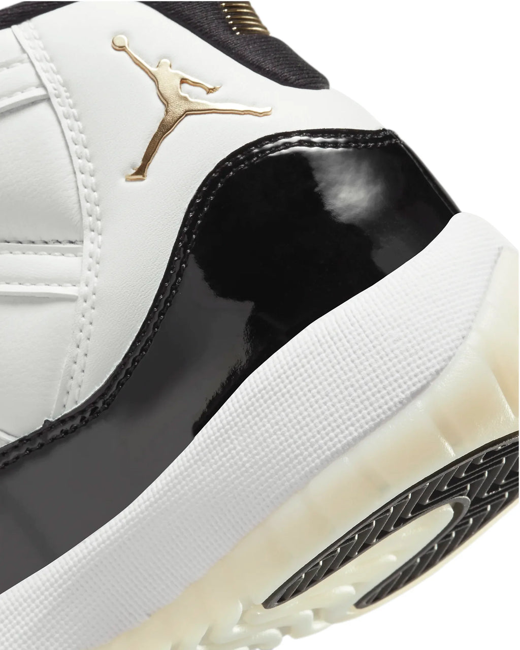 White Metallic Gold-Black Retro Sneaker C811