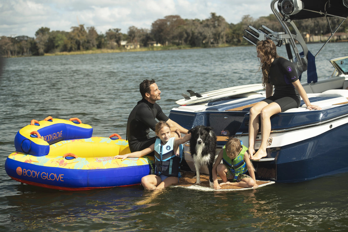Yellow 2 Person Inflatable Towable Tube V929