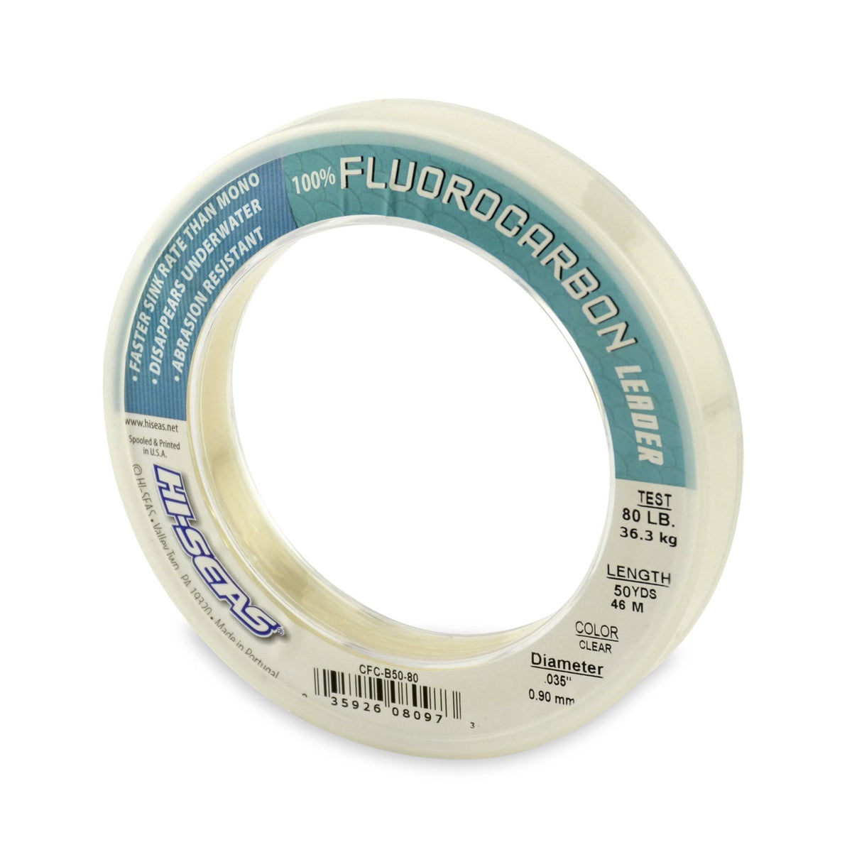 Clear 100% Fluorocarbon Leader E630019