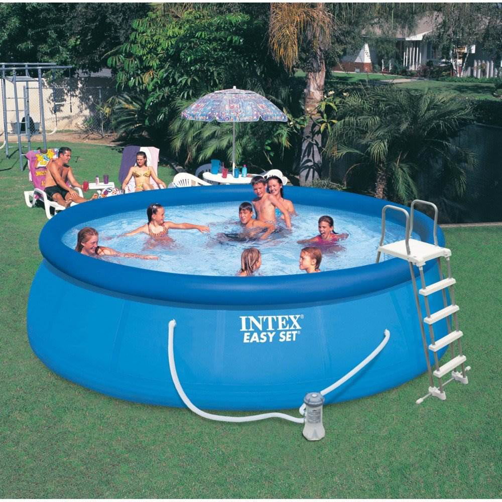 15ft x 48in Inflatable Above Ground Pool with Pump and Solar Cover M9563