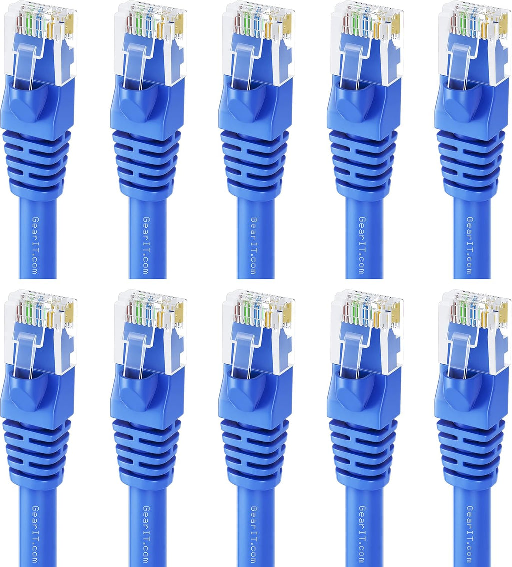 100-Pack Cat5e Ethernet Patch Cable 1.5 Feet Blue C4013