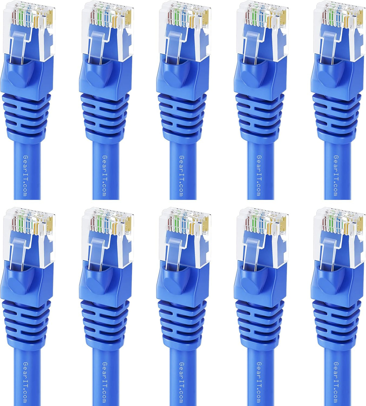 100-Pack Cat5e Ethernet Patch Cable 1.5 Feet Blue C4013