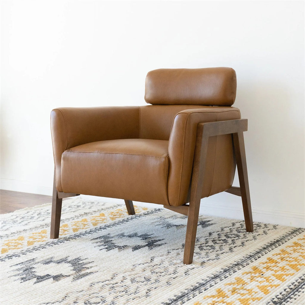 Tan Full Grain Leather Accent Armchair L825121