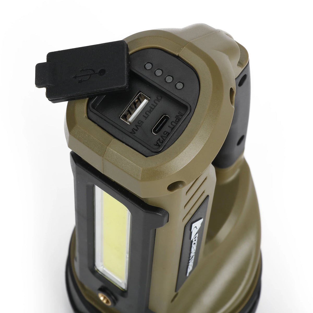 2000 Lumen Dual Source LED Rechargeable Spotlight with 5000 mAh Power Bank H18148