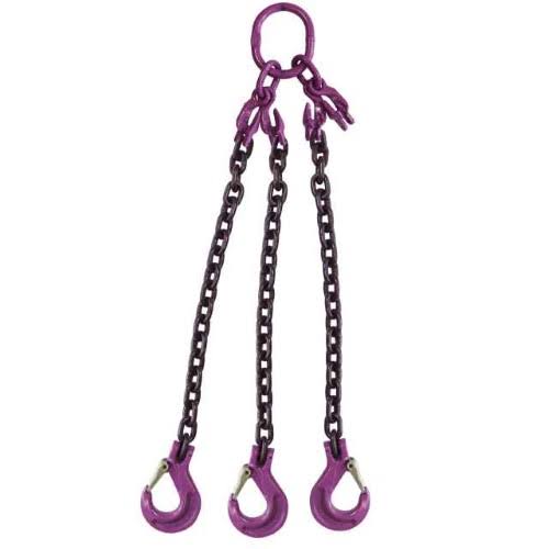 9/32x22 x 20& Adjustable 3 Leg Chain Sling with Sling Hooks Grade 10 P458395