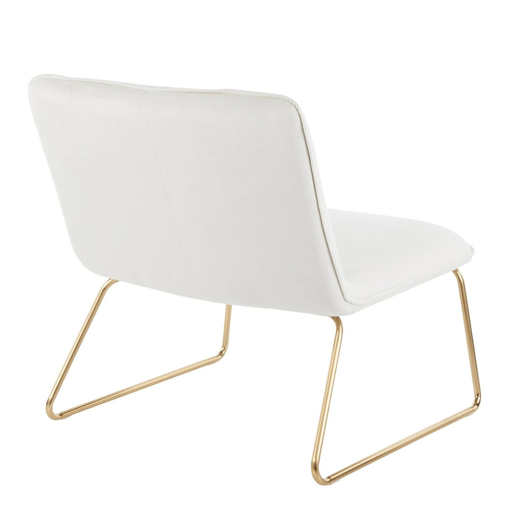 Cream Velvet Accent Chair P9008