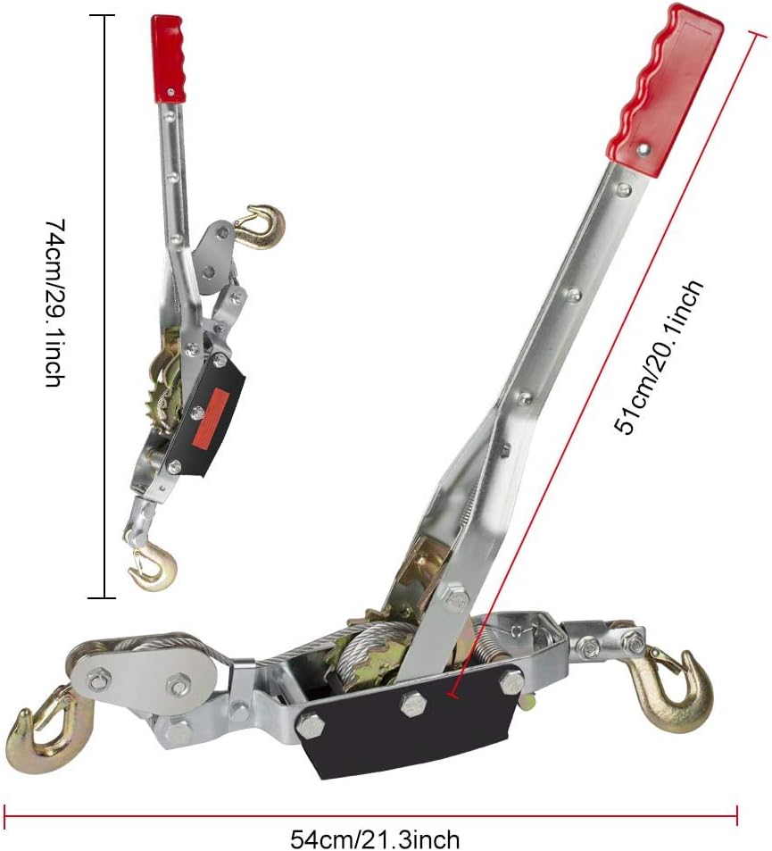 4-Ton Dual Gear Come Along Power Puller Hand Puller Tool Pack of 2 Q751519