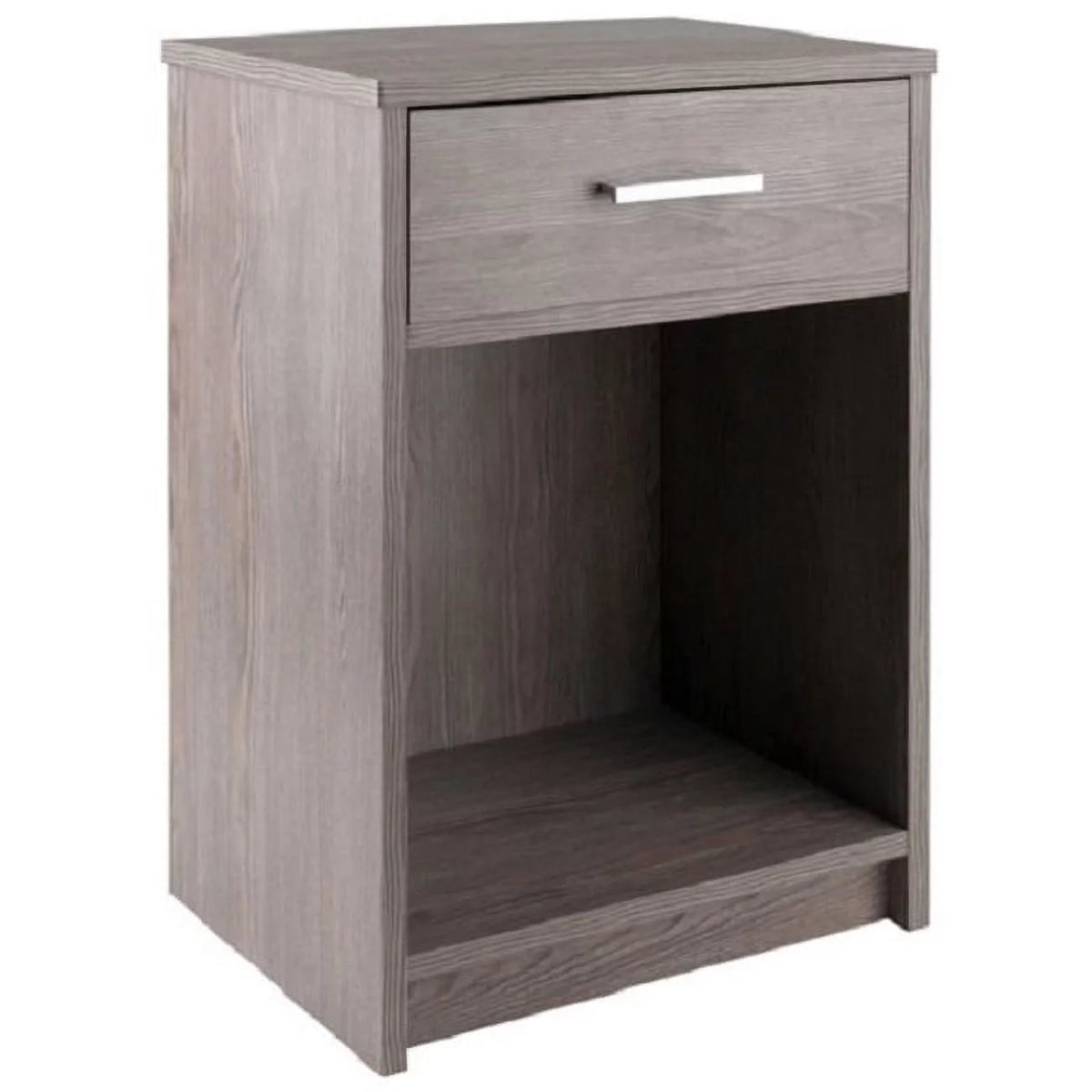 Ash Grey Wood Accent Table with Open Cabinet W448915