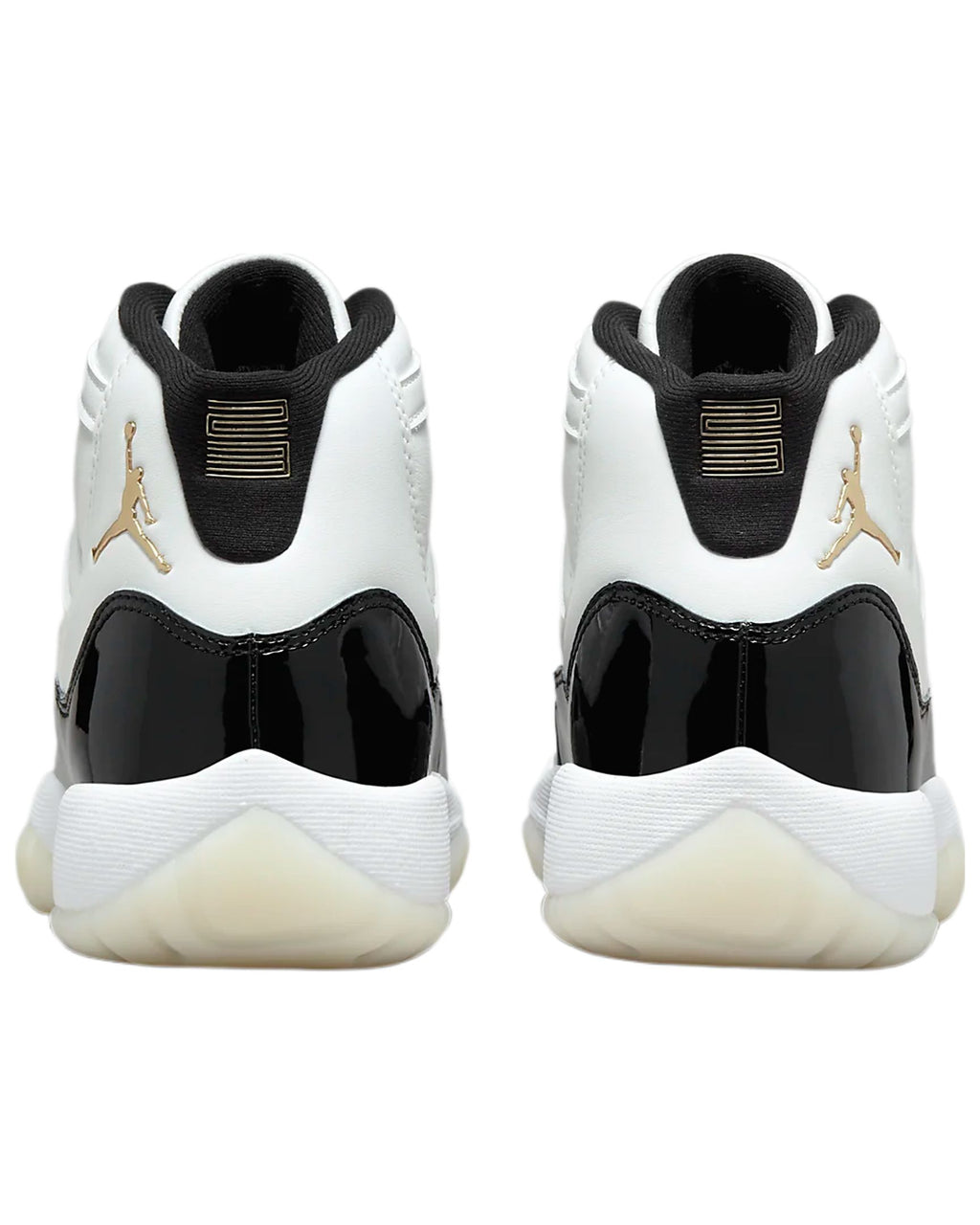 White Metallic Gold-Black Retro Sneaker C811