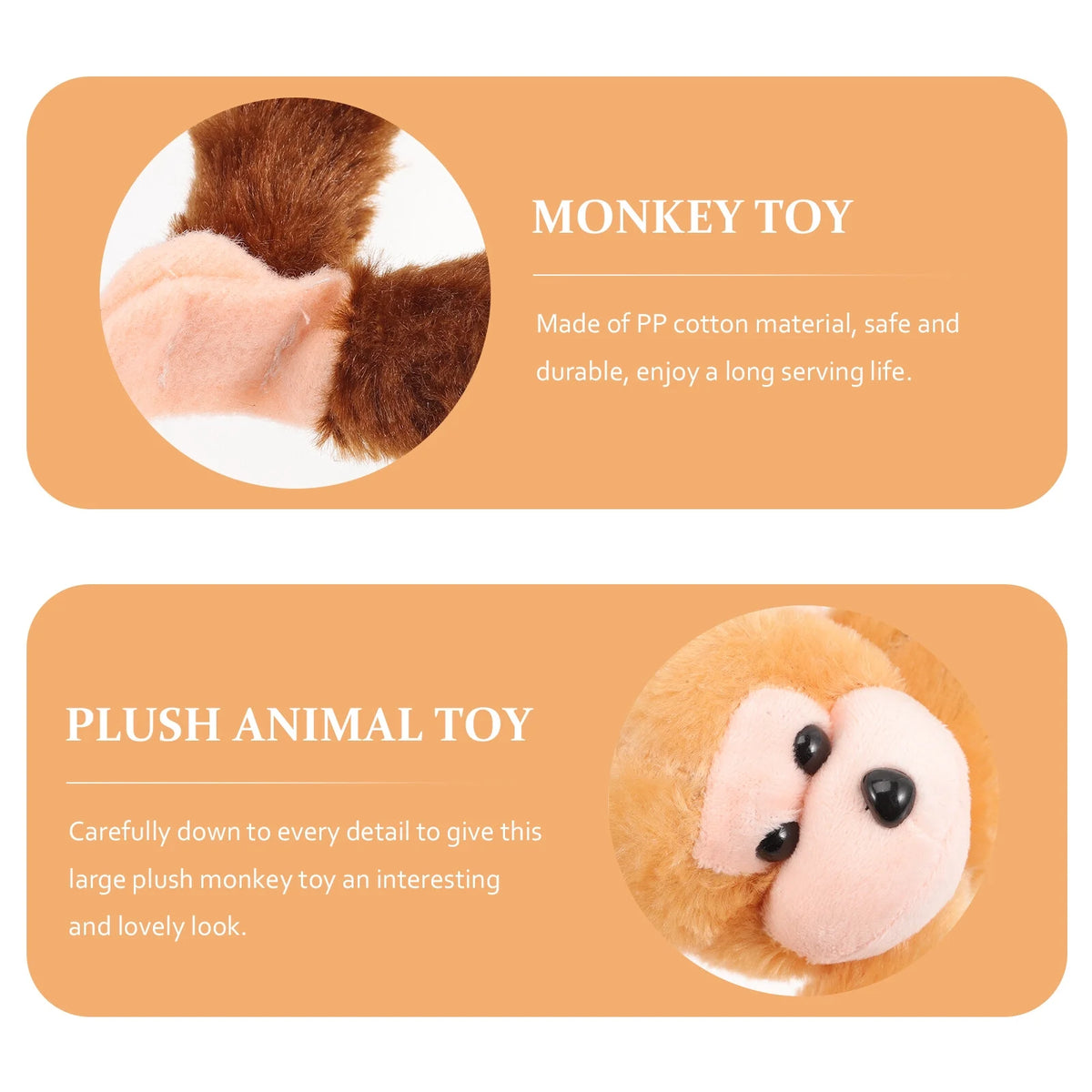 2Pcs Hanging Plush Monkey Doll Stuffed Animal Toy R361392