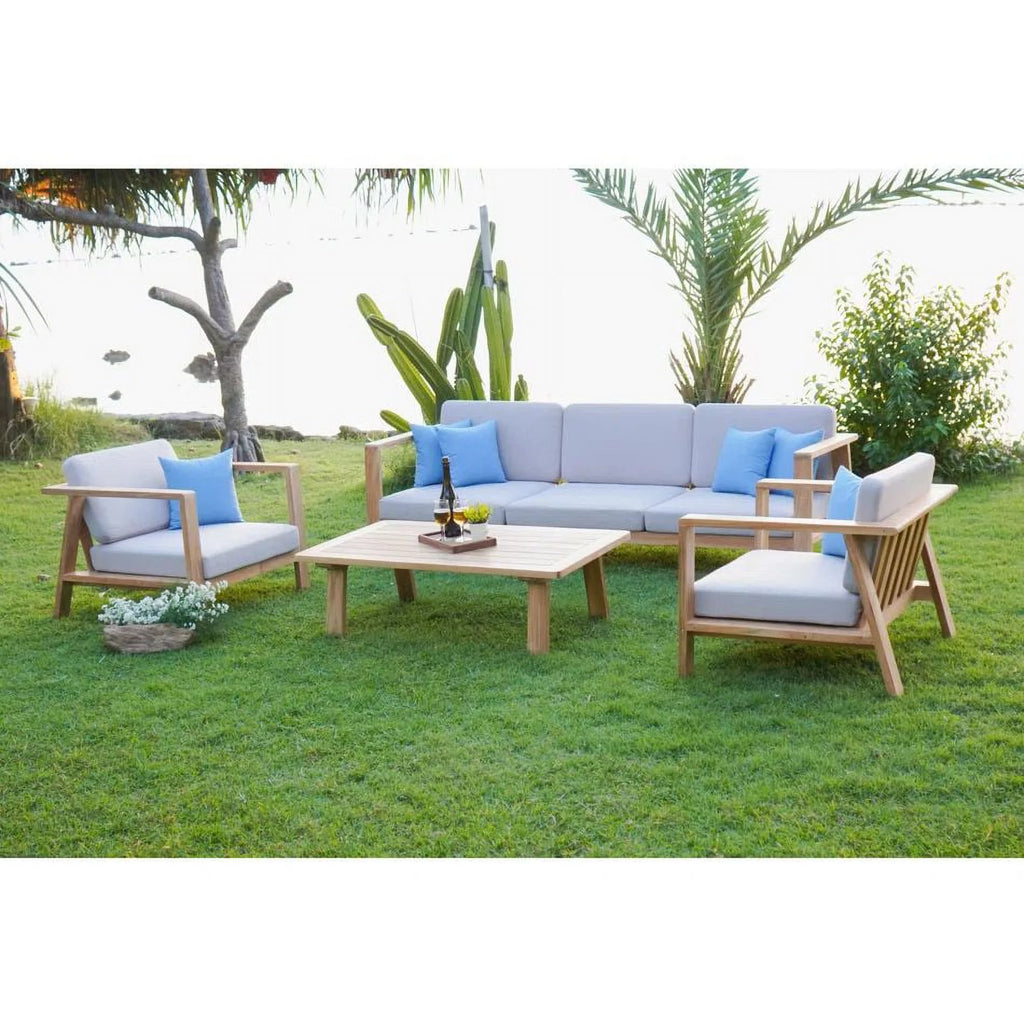 4 Pieces Teak Outdoor Conversation Set E493