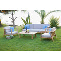 4 Pieces Teak Outdoor Conversation Set E493