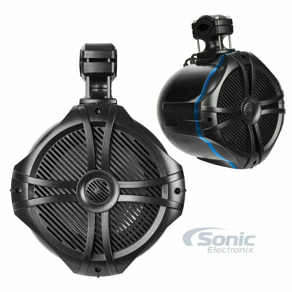 600W 8" 4-Ohms Marine Tower Speakers with RGB Lights and Remote T60468