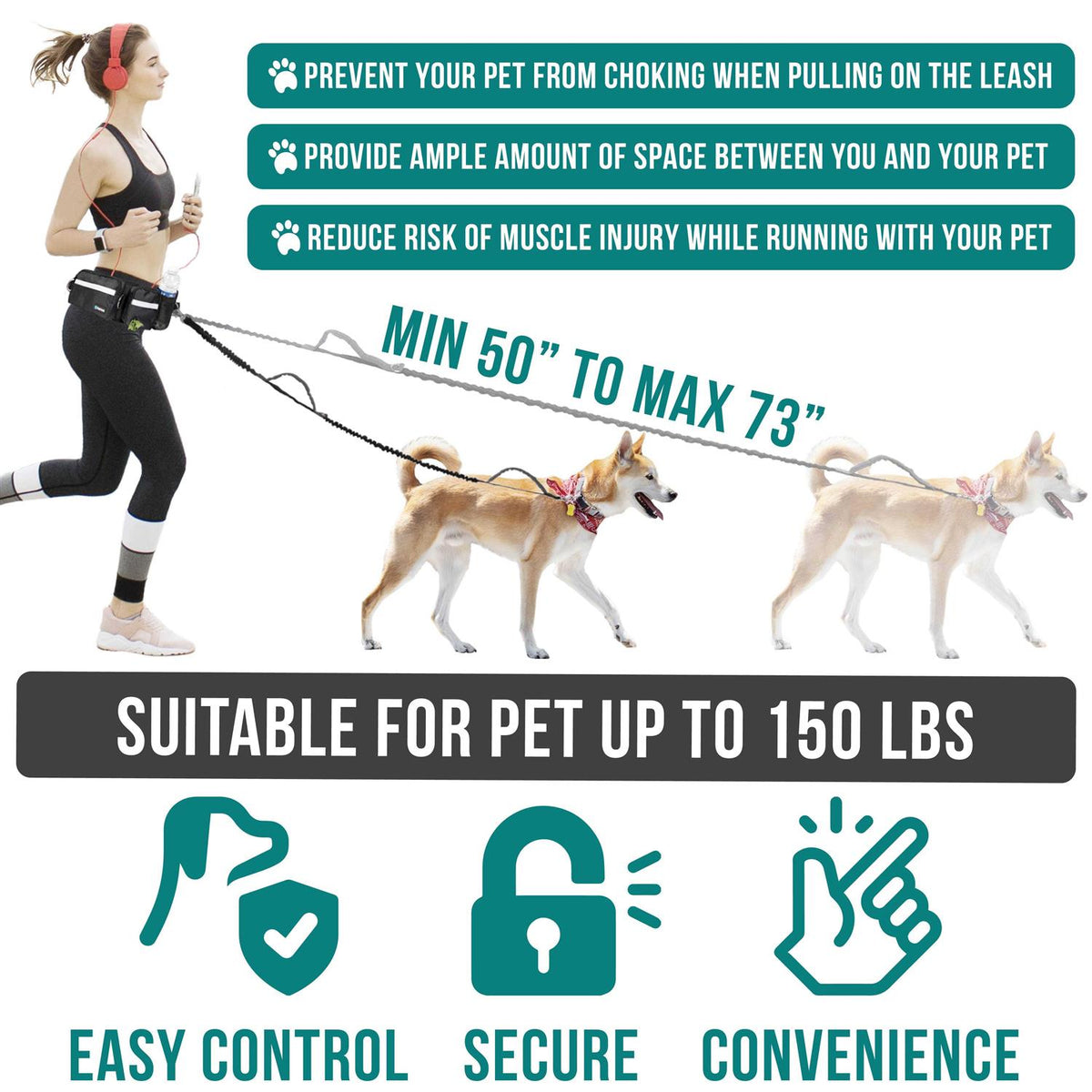 Hands Free Dog Leash Belt Bag U9088