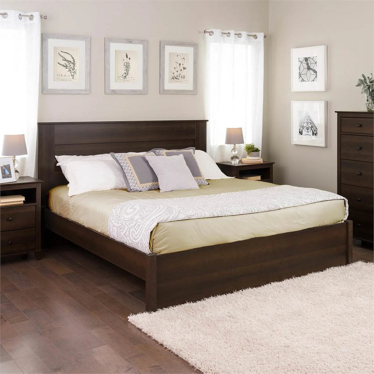 King 4-Post Platform Bed in Espresso G26382
