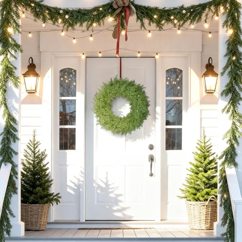 22 Inch Artificial Cedar Wreath I1091