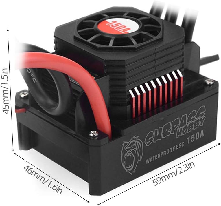 150A Brushless ESC Waterproof Electric Speed Controller Pack of 2 V188
