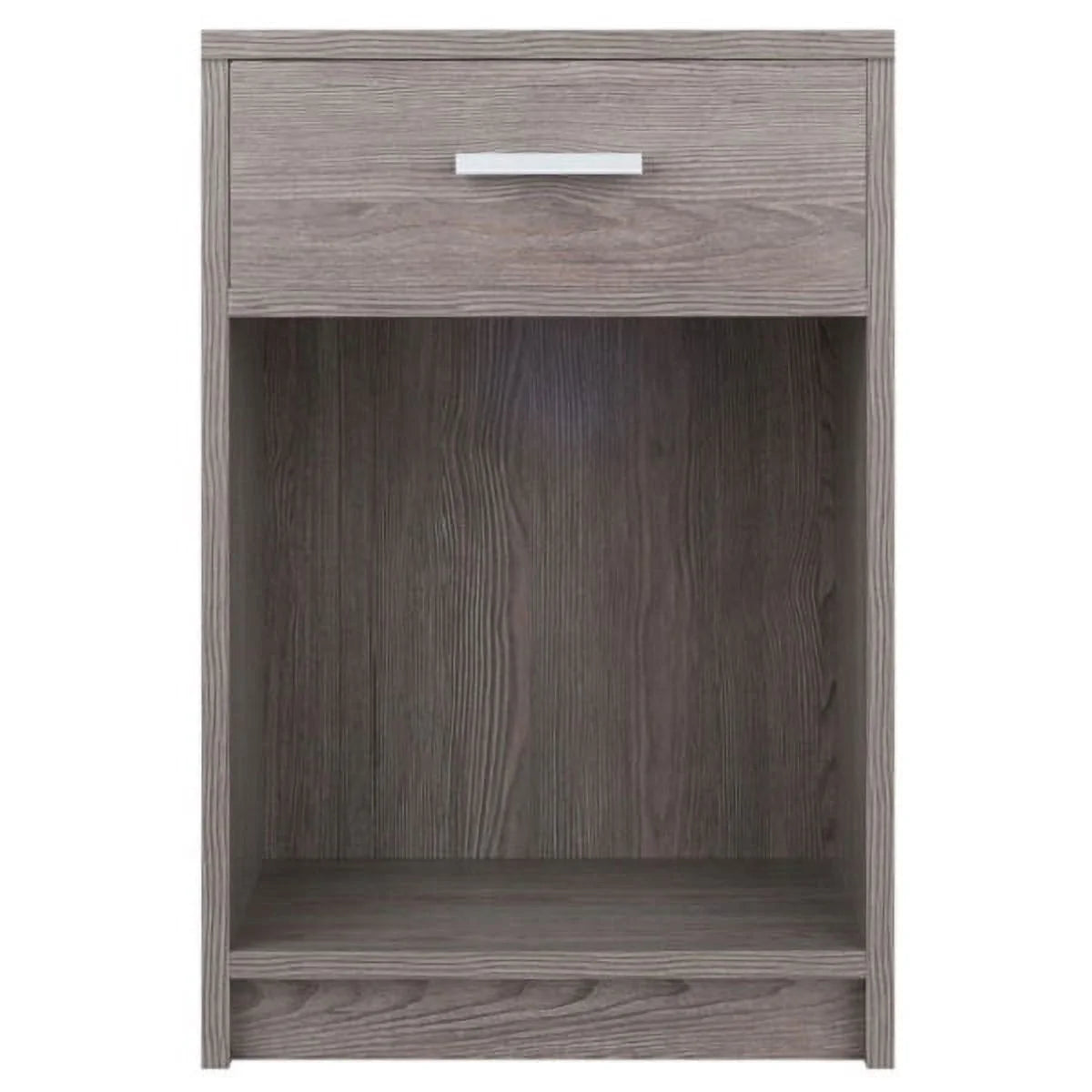 Ash Grey Wood Accent Table with Open Cabinet W448915
