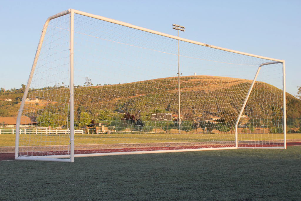 24x8 Regulation Soccer Goal with 3.5mm Nets Galvanized Steel W6414