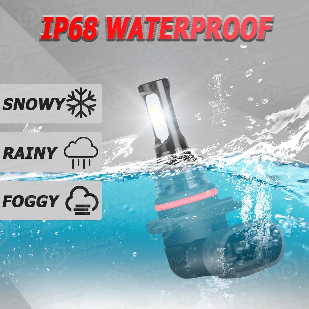 LED Headlight Bulbs 9005 H11 High/Low Beam Fog Light 6000k 6Pcs J876