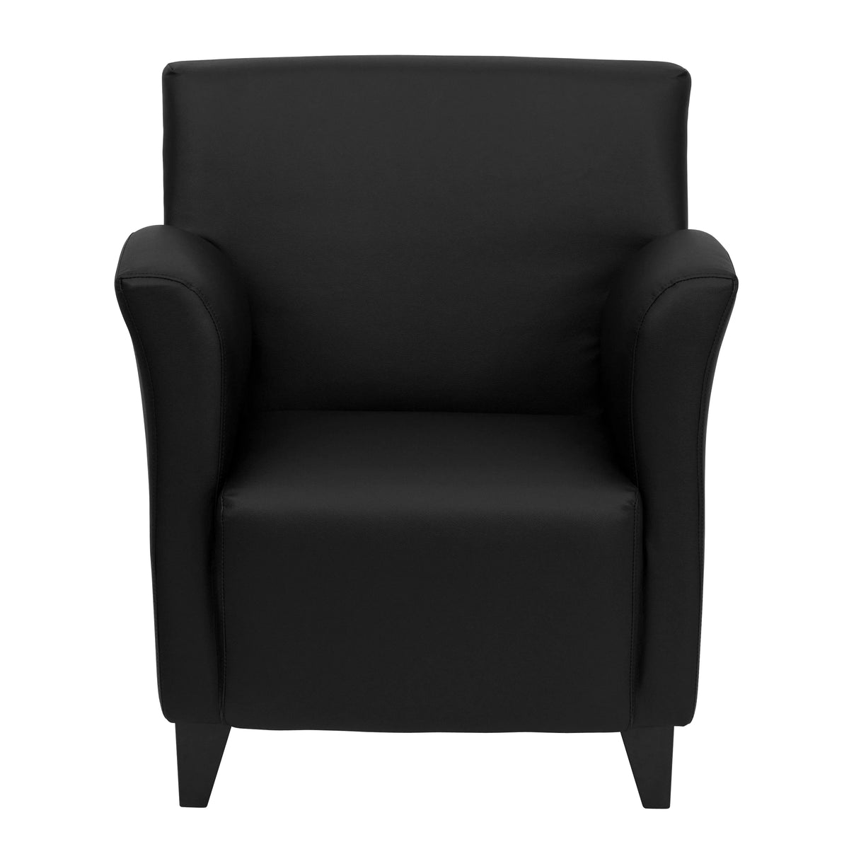 Black LeatherSoft Lounge Chair with Flared Arms F441