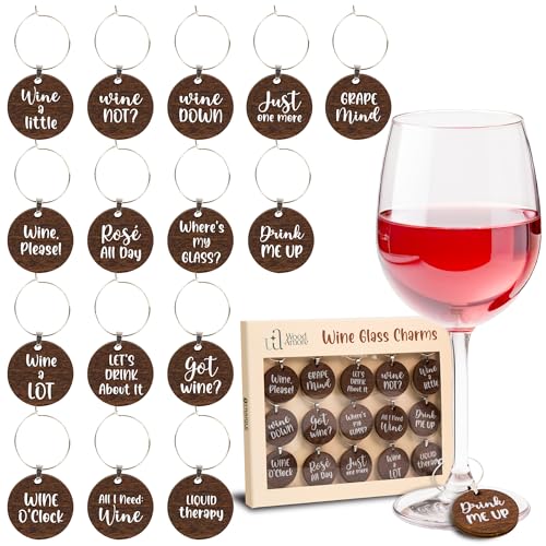 15 Pcs Christmas Wine Glass Charms K91067