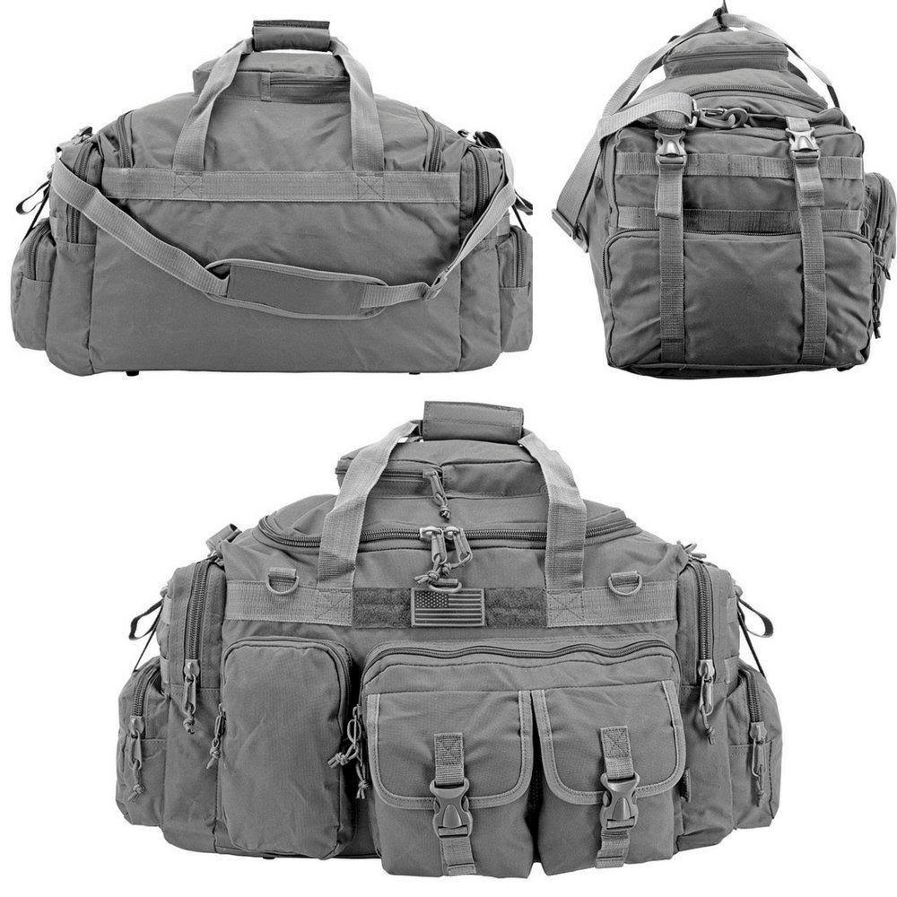 Black Tactical Multi-Pocket Duffel R6280