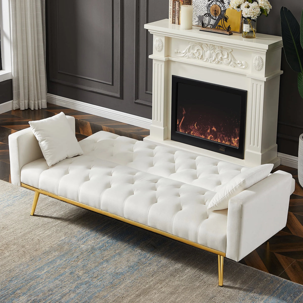 Convertible Folding Futon Sofa Bed X62559