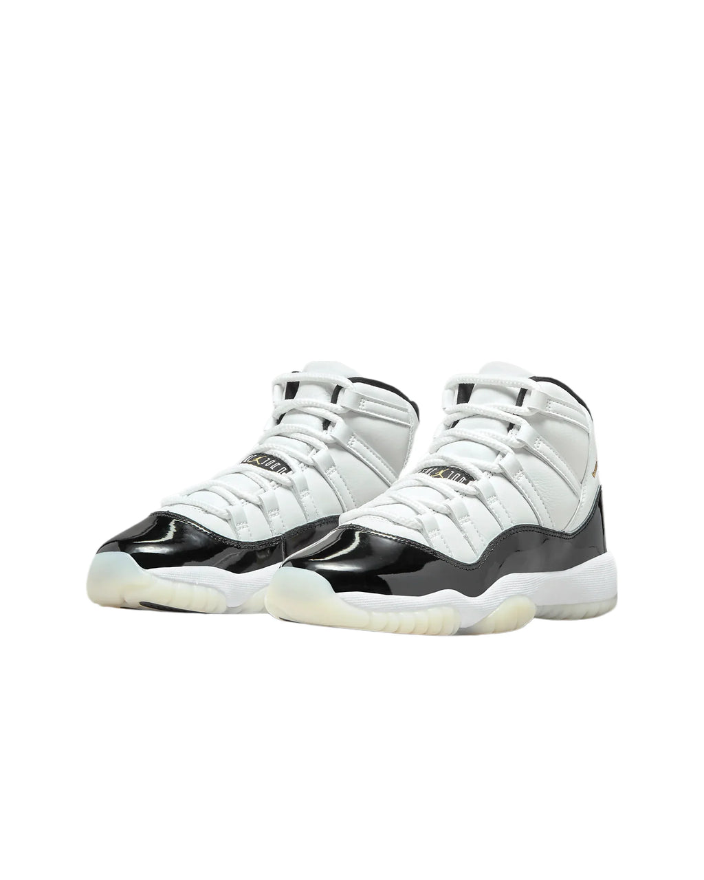 White Metallic Gold-Black Retro Sneaker C811