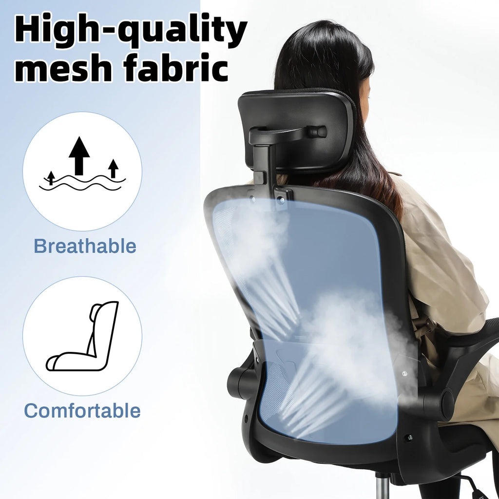 Black Ergonomic High Back Mesh Office Chair with Lumbar Support P9489