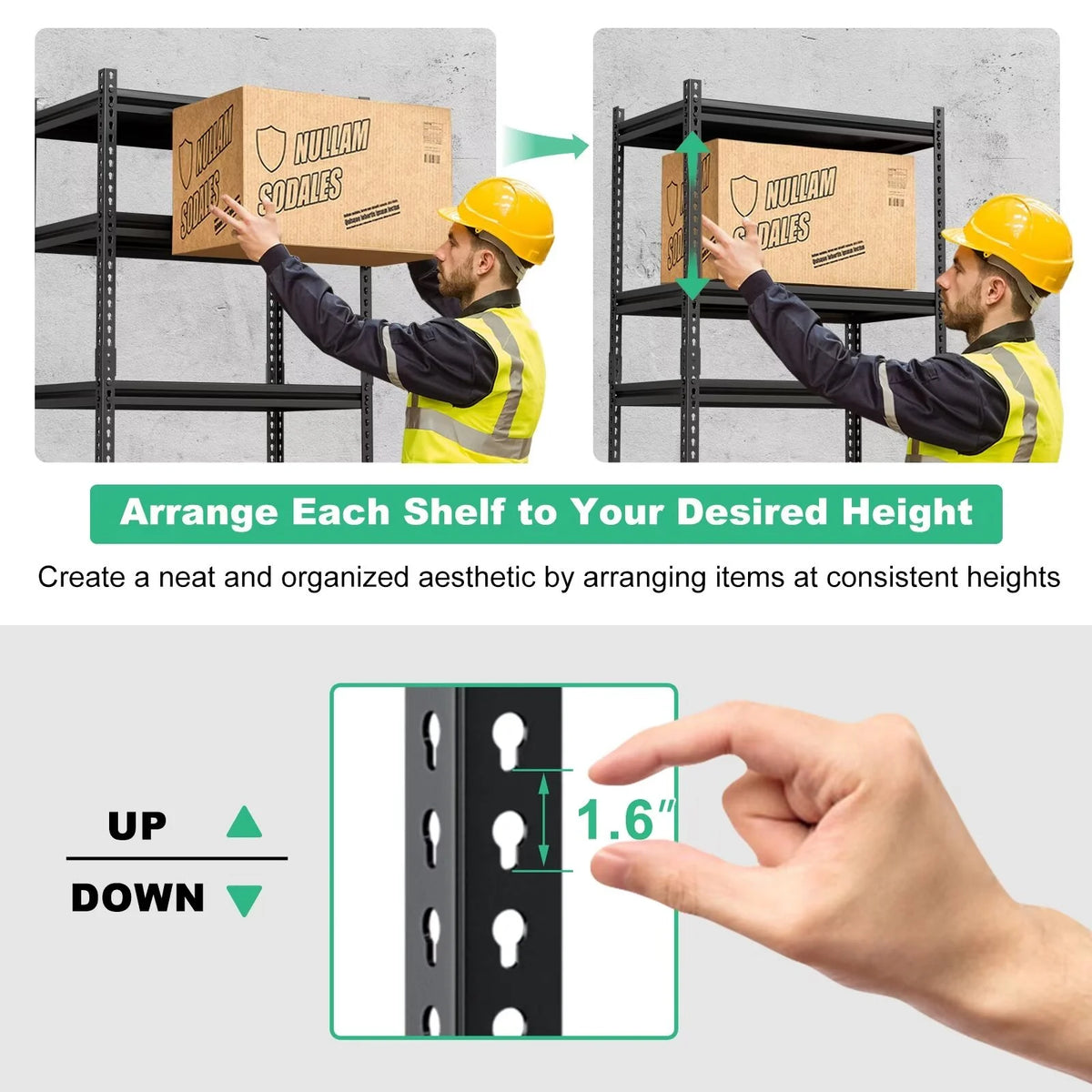 5 Tier Heavy Duty Metal Storage Shelves S2470