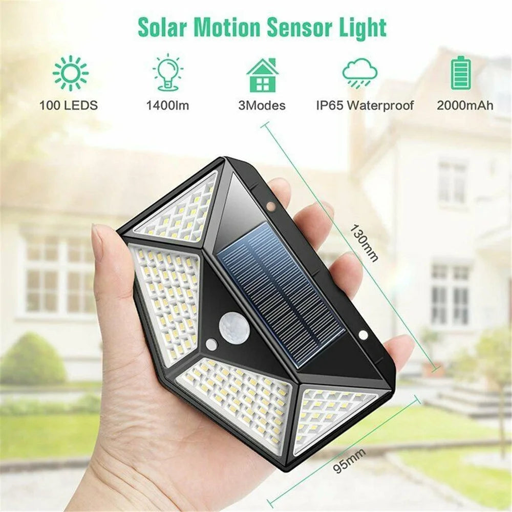 4PCS Solar Wall Light PIR Motion Sensor Waterproof A361849