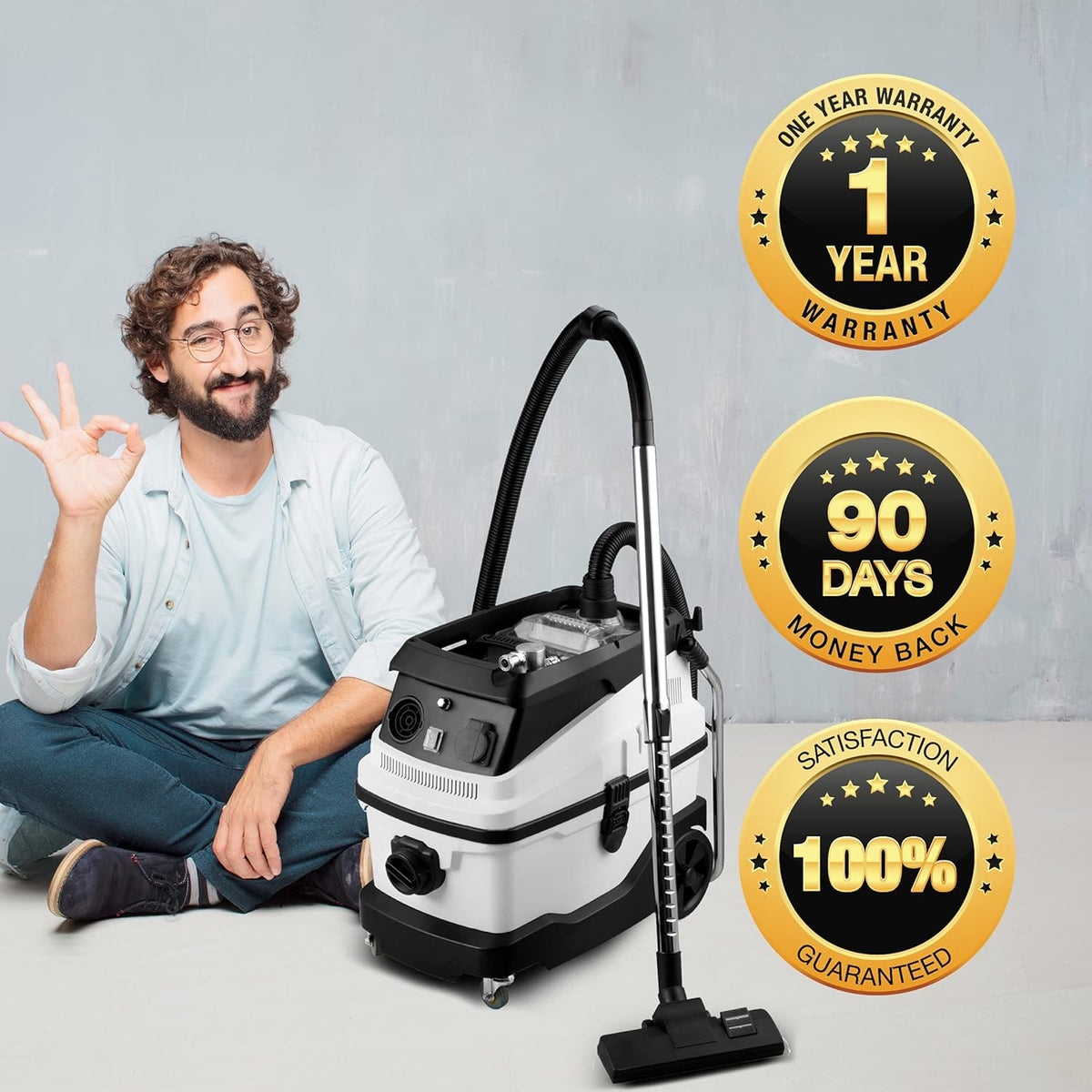 8 Gallon 6 Peak Hp 1200W Wet Dry Blow Vacuum Cleaner T60994