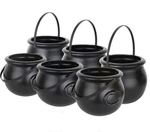 Black Plastic Cauldron 20cm L8786