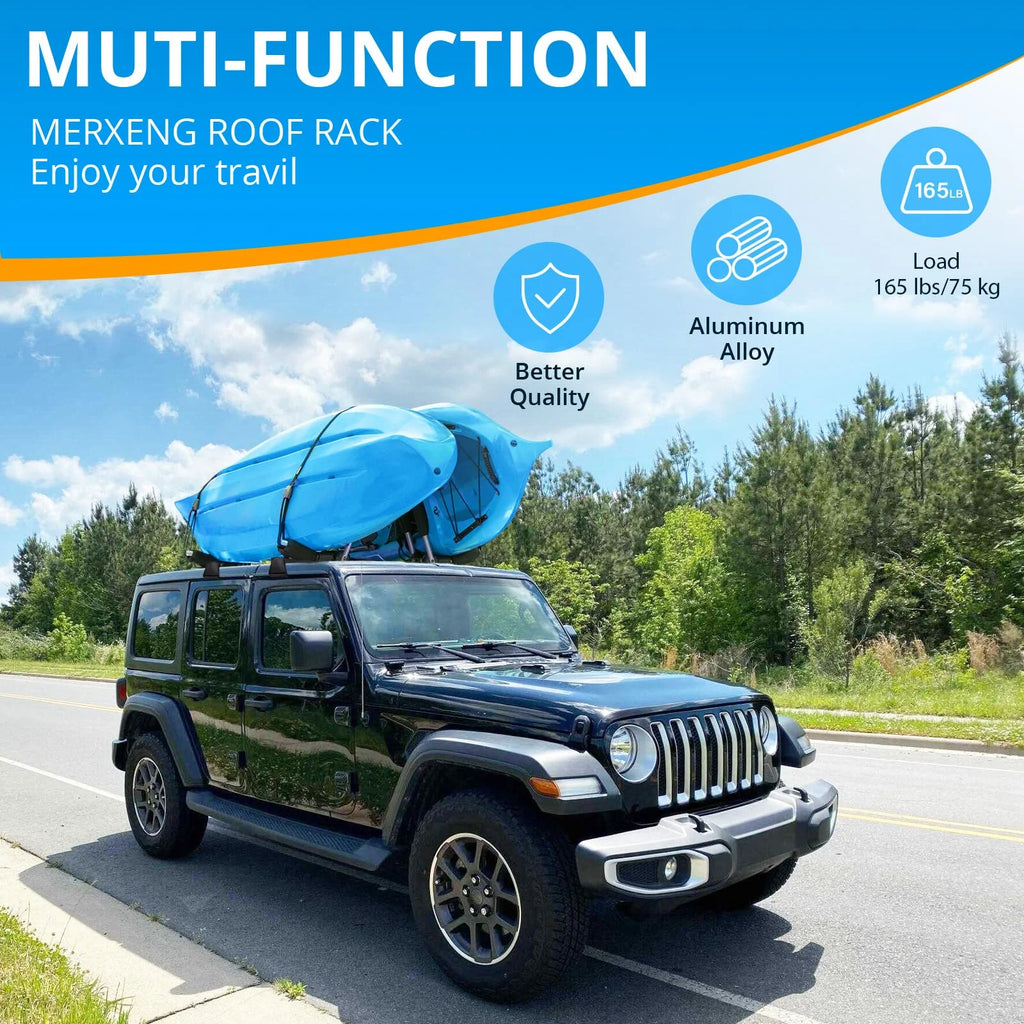 Heavy Duty Steel Roof Rack Cross Bar for Jeep Wrangler JK JL Unlimited G455