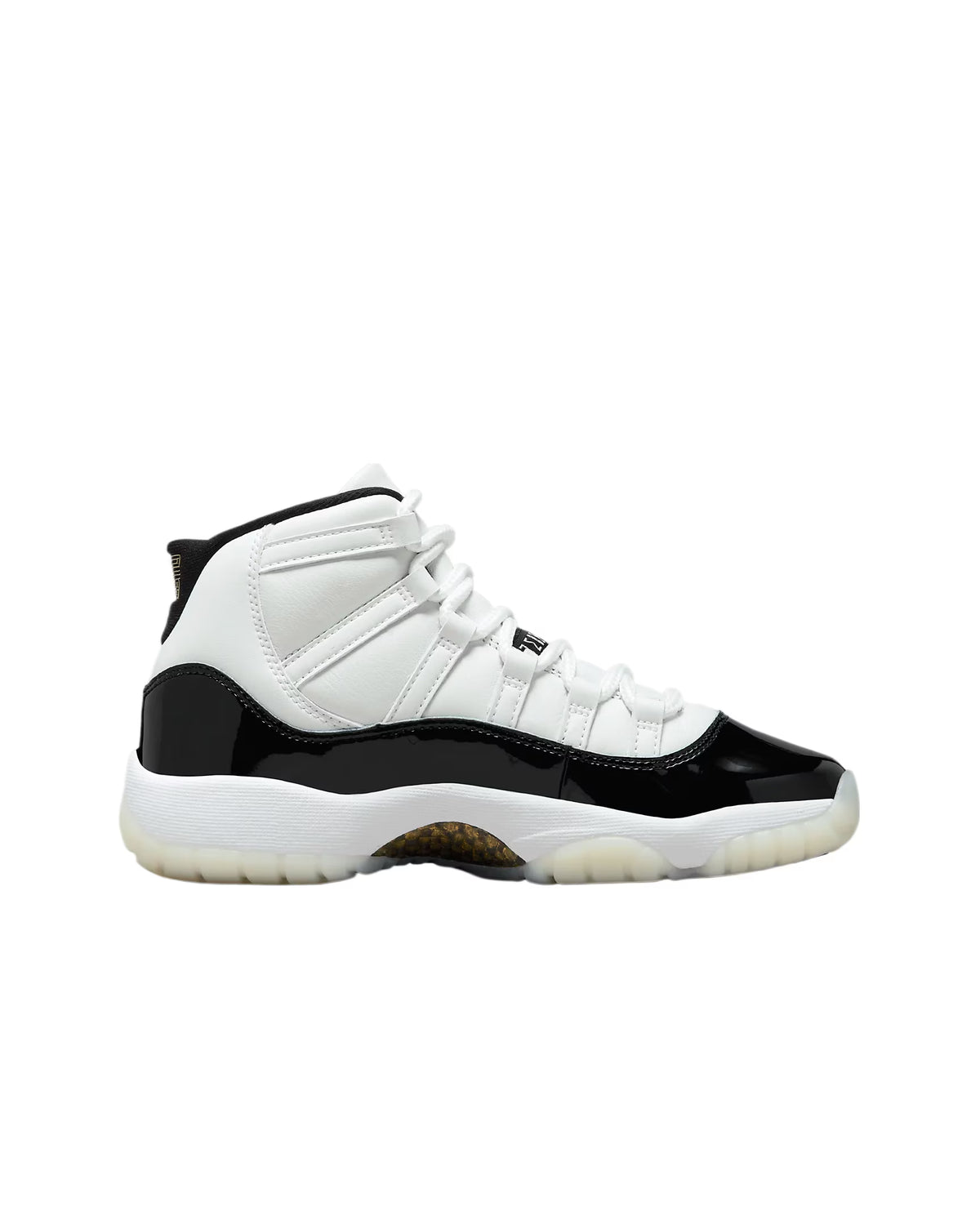 White Metallic Gold-Black Retro Sneaker C811