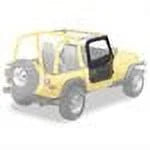 Black Vinyl Soft Upper Doors for Factory Soft Top with Steel Half Doors P94487
