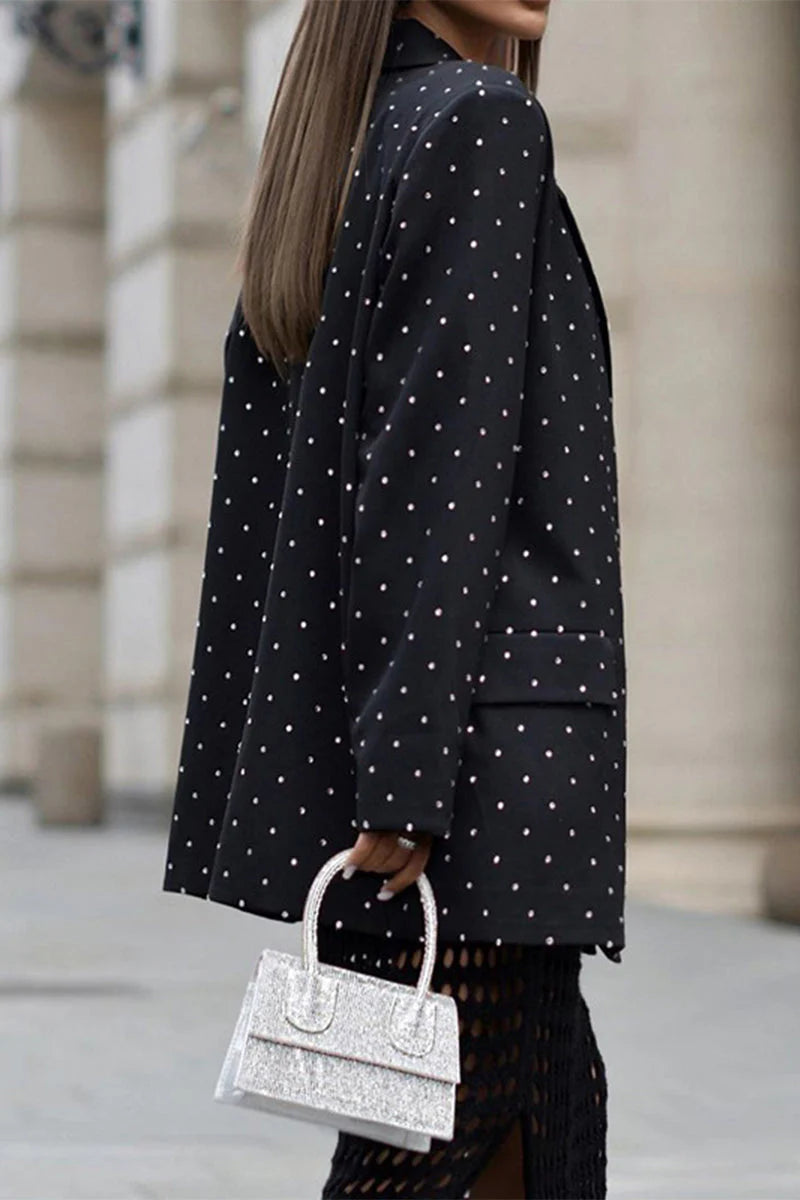Polka Dot Belted Outerwear G7145