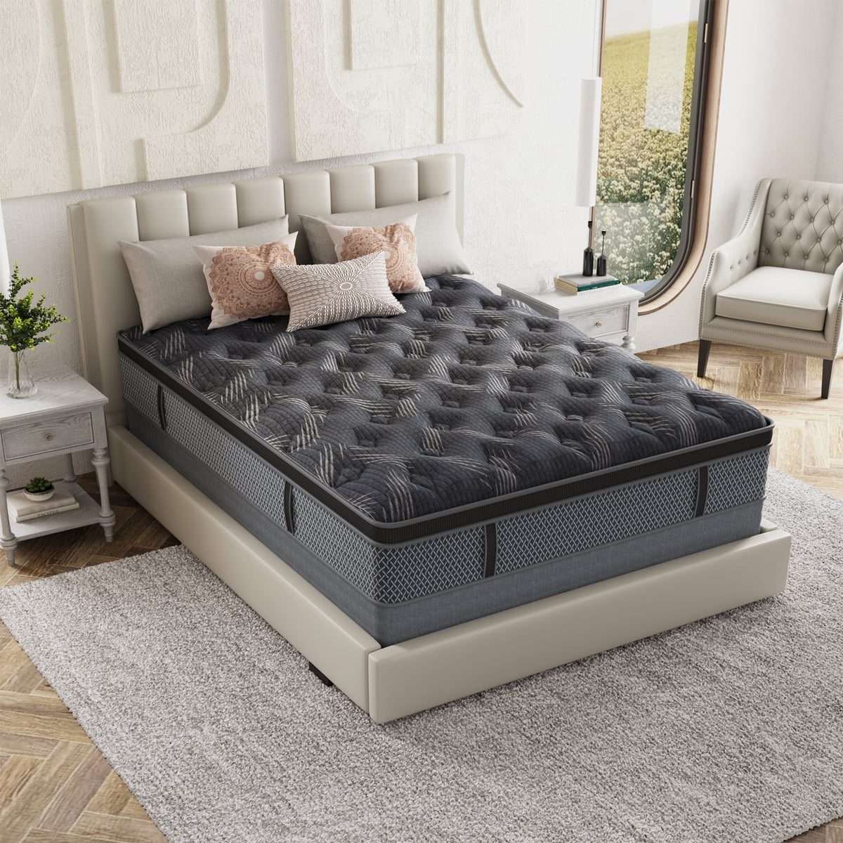 10 Full Hybrid Memory Foam Pocket Spring Mattress L49749