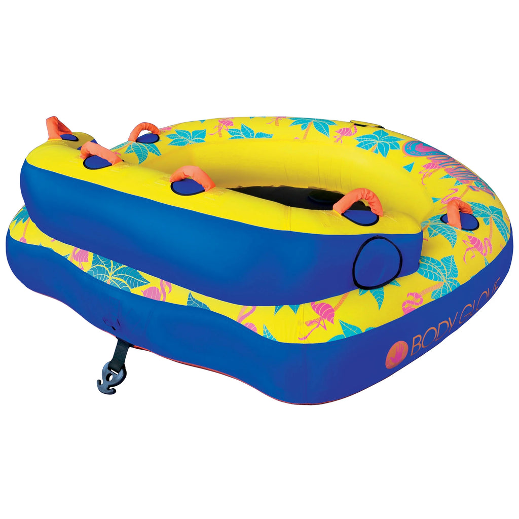 Yellow 2 Person Inflatable Towable Tube V929