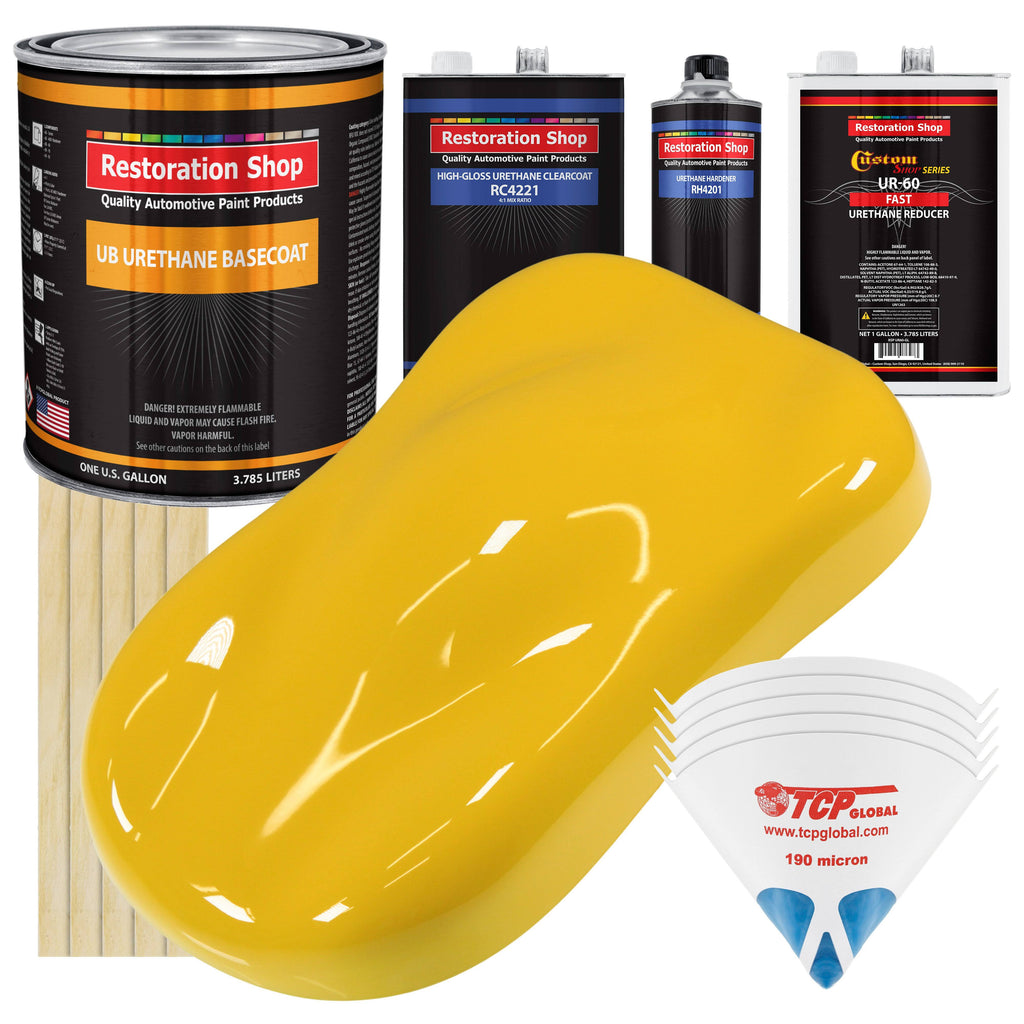 Indy Yellow Gallon Urethane Basecoat Clearcoat Car Auto Paint Kit J655