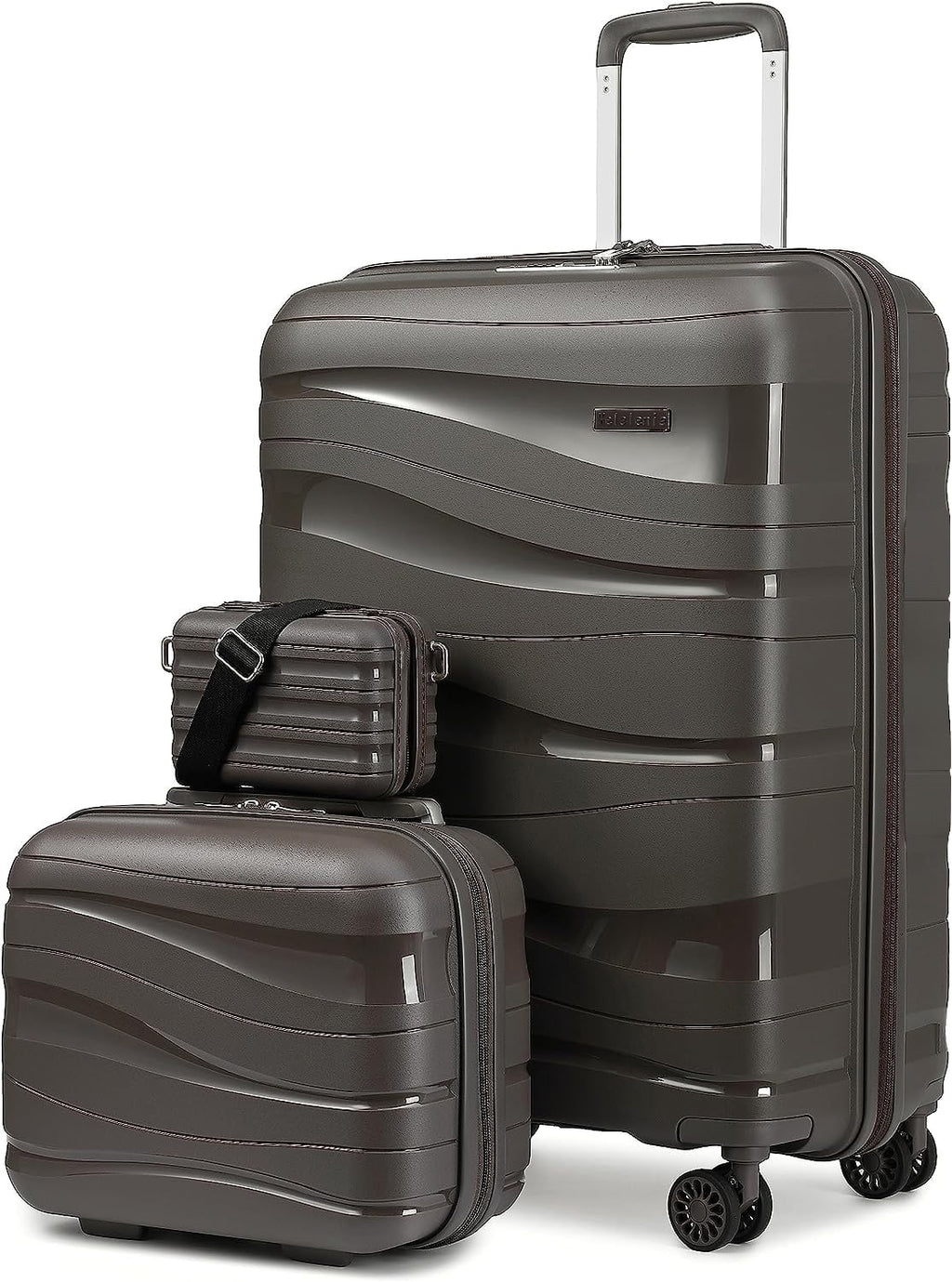 5 Luggage Sets PP Hardside Spinner Luggage Expandable Carry-on Suitcase P3294