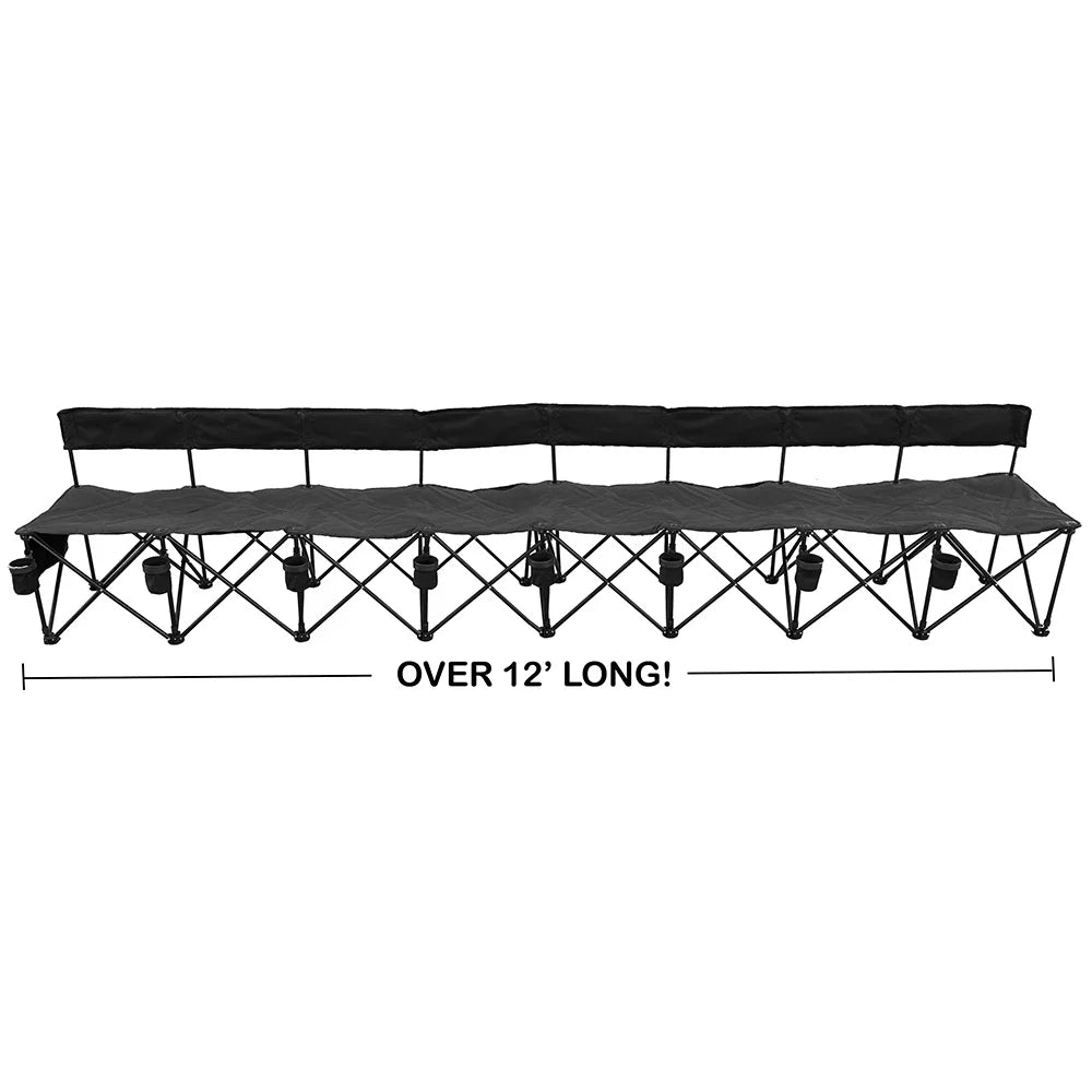 8 Seat Portable Folding Team Bench J16032