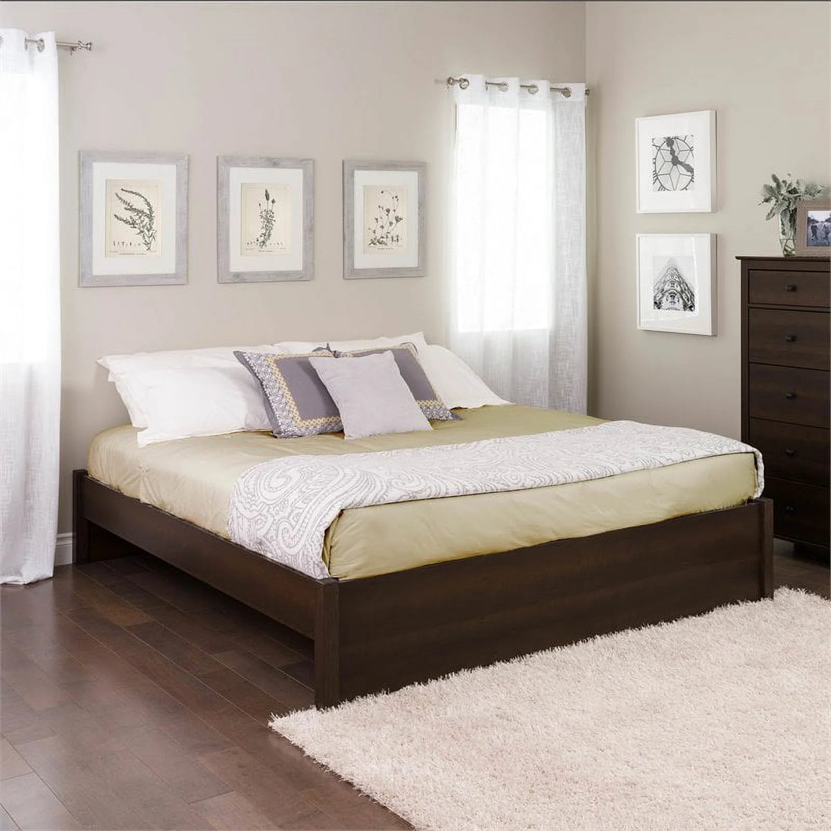 King 4-Post Platform Bed in Espresso G26382