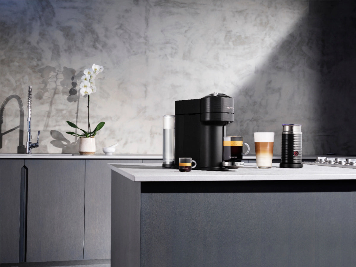 Black Coffee Maker with Milk Frother T369
