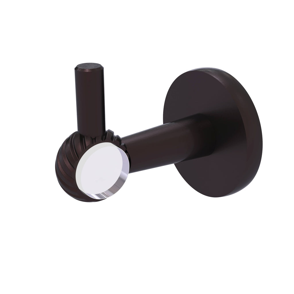 Matte White Robe Hook with Twisted Accents P240457