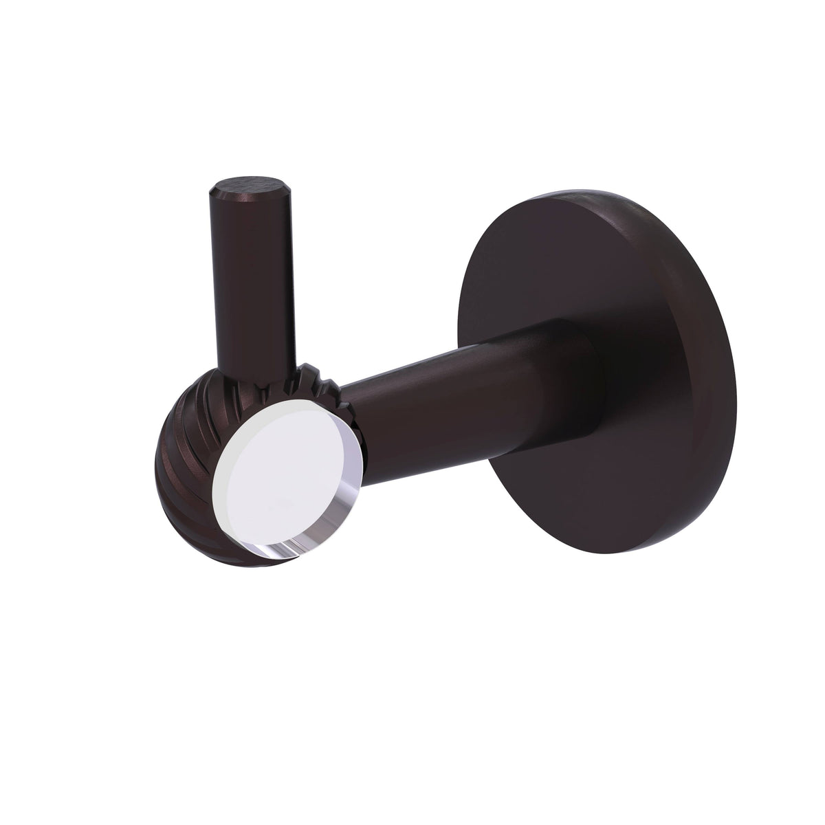 Matte White Robe Hook with Twisted Accents P240457