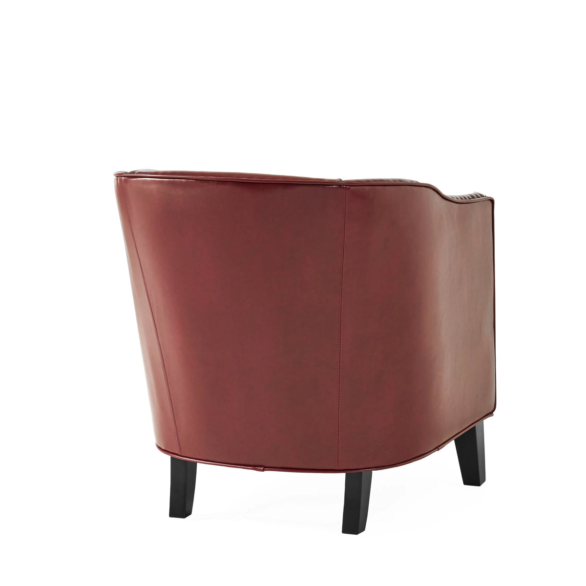 Red Bonded Leather Club Chair N397