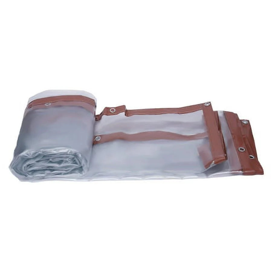 Brown Clear Awning Canopy Tarpaulin F4901