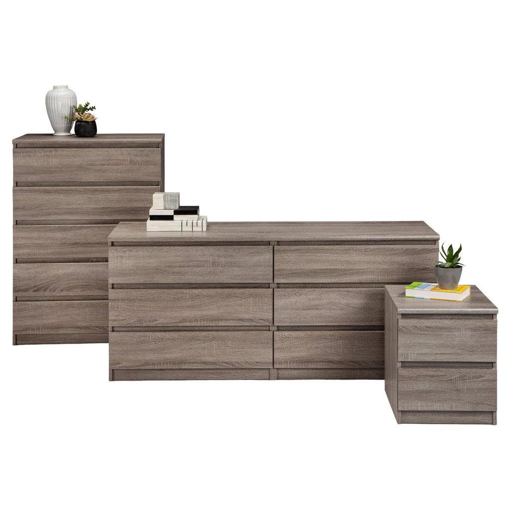 White High Gloss 6 Drawer Engineered Wood Dresser C815304